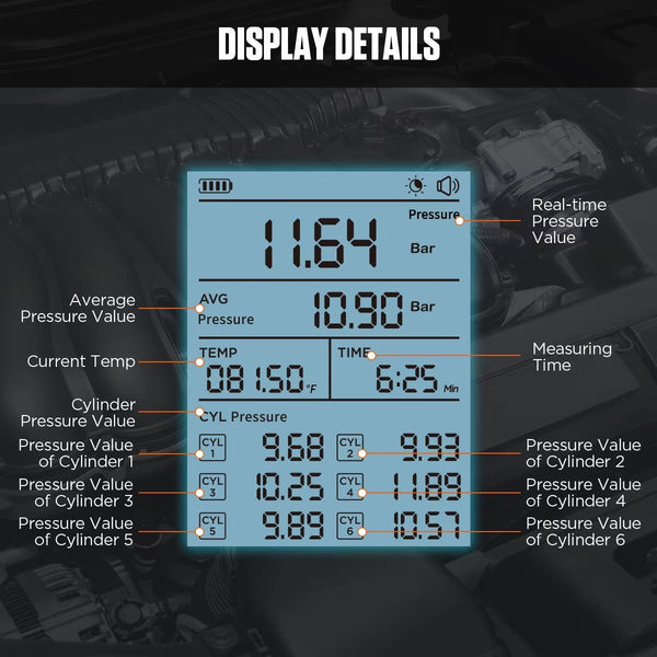 Digital Cylinder Pressure Gauge for Subaru