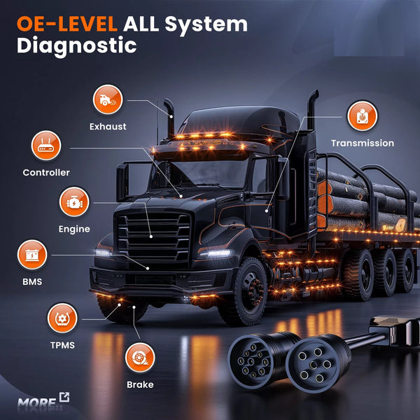 Paccar Compatible Advanced Truck Scanner with DPF Regeneration