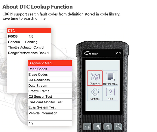 Acura SRS/Airbag, ABS & Engine Diagnostic Scanner Code Reader