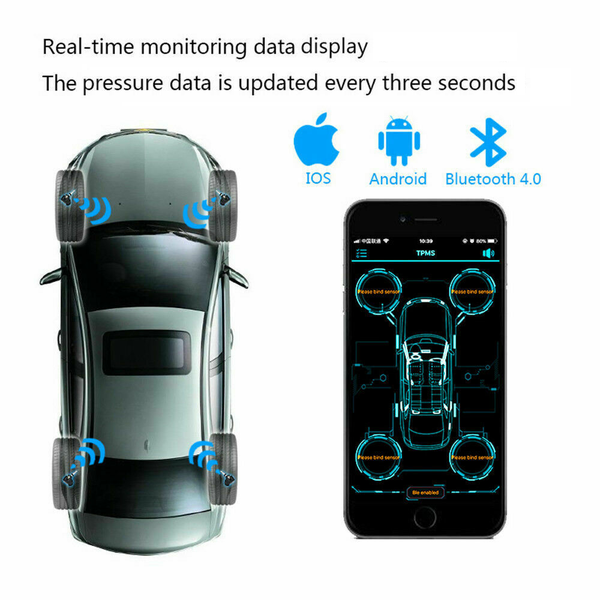 Yugo Bluetooth Tire Pressure Monitoring System (TPMS)